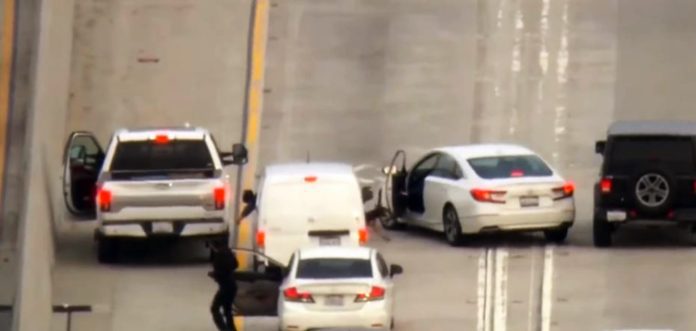 Στη θέα του κουταβιού που έτρεχε, διατρέχοντας μεγάλο κίνδυνο να παρασυρθεί από διερχόμενα οχήματα, υπήρξαν οδηγοί που σταμάτησαν, «παγώνοντας» για λίγο τον φρενήρη ρυθμό της κυκλοφορίας, προκειμένου να το προστατέψουν (CBS News)